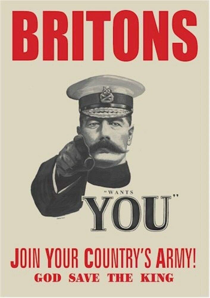Lord Kitchener recruitment poster World War One